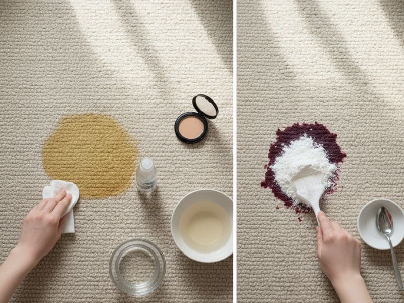 cách xử lý vết bẩn trên thảm