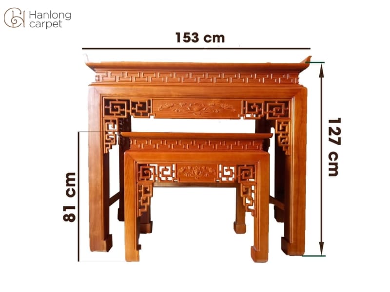 Chiều cao bàn thờ gia tiên theo thước lỗ ban phong thủy