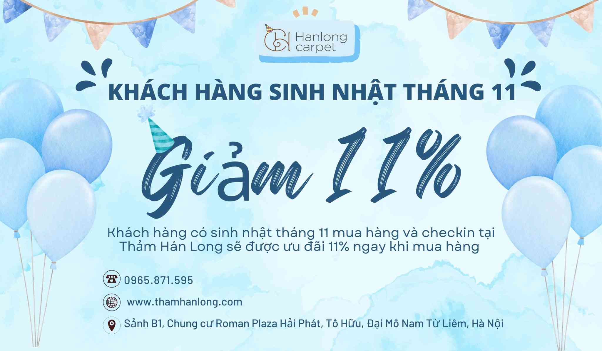 Chương trình ưu đãi sinh nhật tháng 11