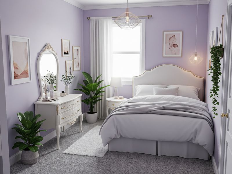 Trang trí phòng ngủ nhỏ cho nữ đơn giản mà đẹp