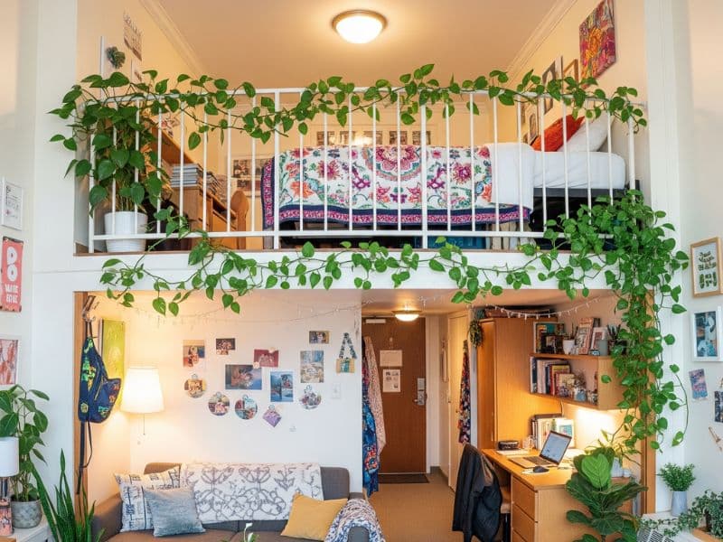 decor phòng trọ có gác
