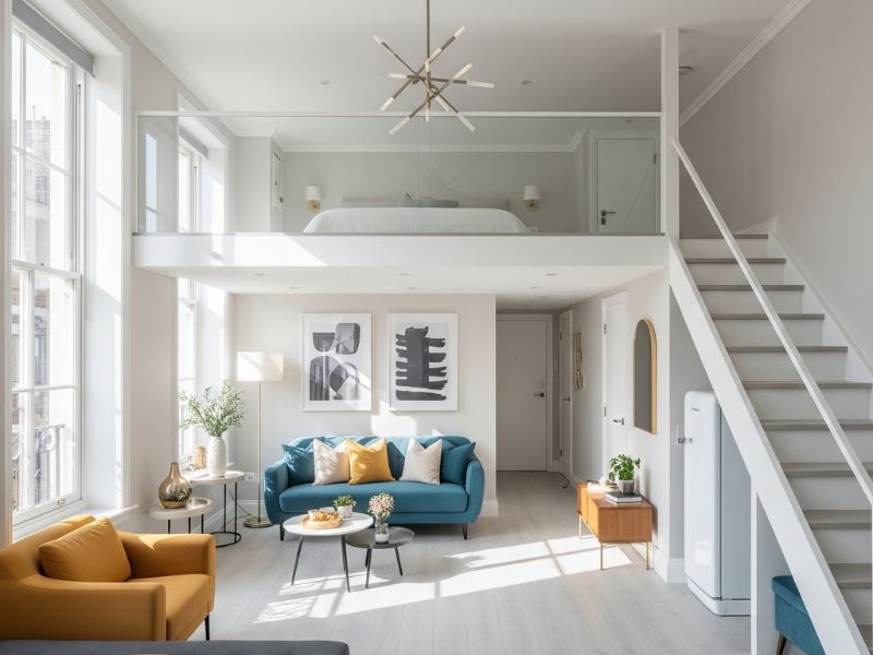 decor phòng trọ có gác