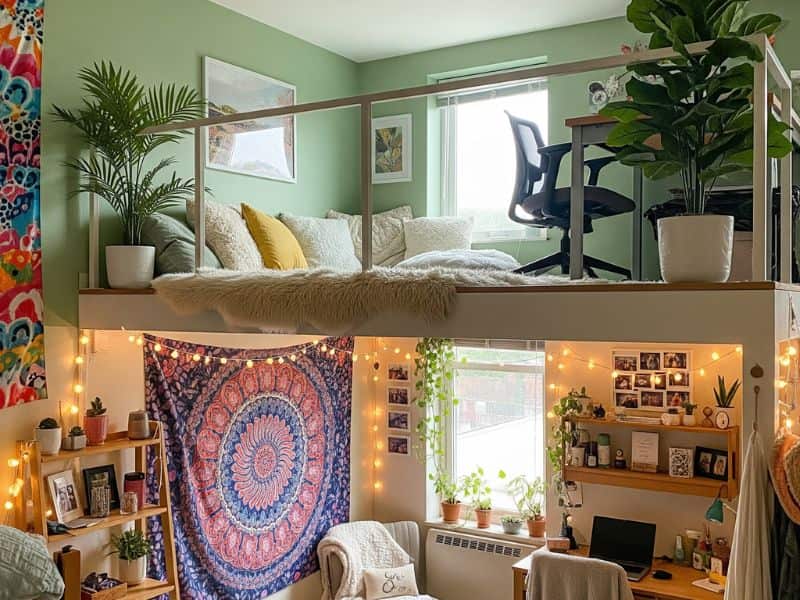 decor phòng trọ có gác