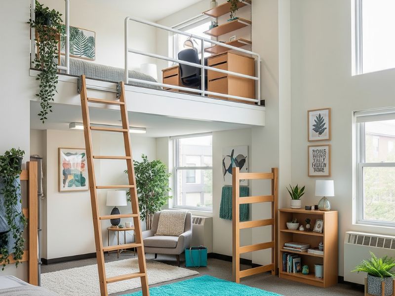 decor phòng trọ có gác