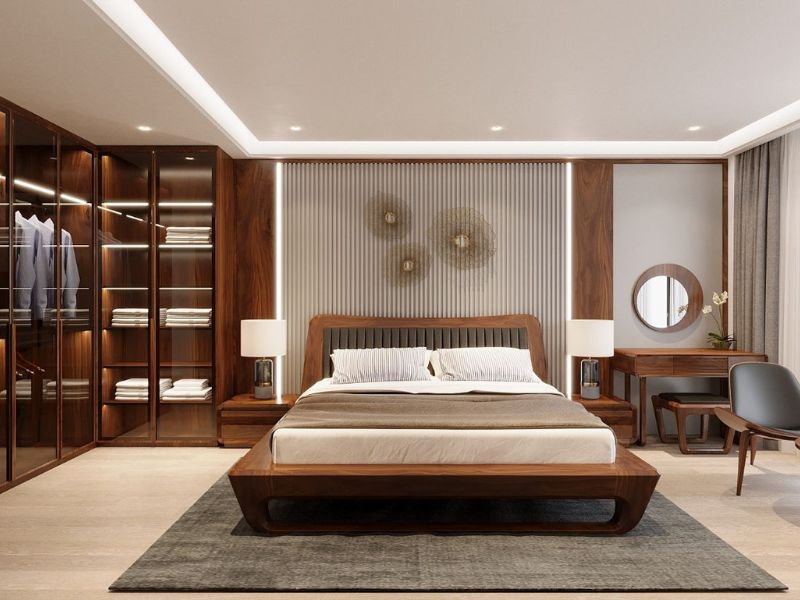 thiết kế phòng ngủ phong cách indochine