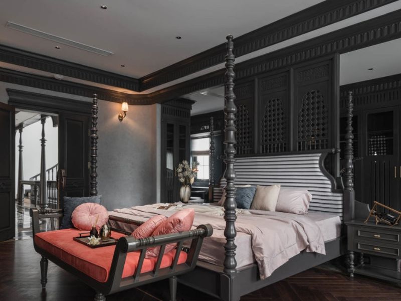 thiết kế phòng ngủ phong cách indochine