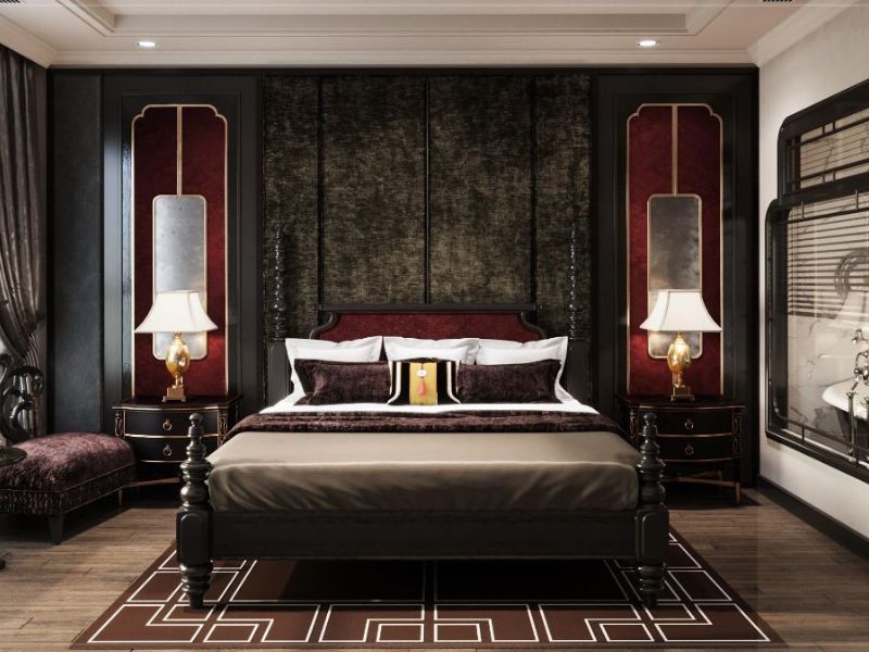 thiết kế phòng ngủ phong cách indochine