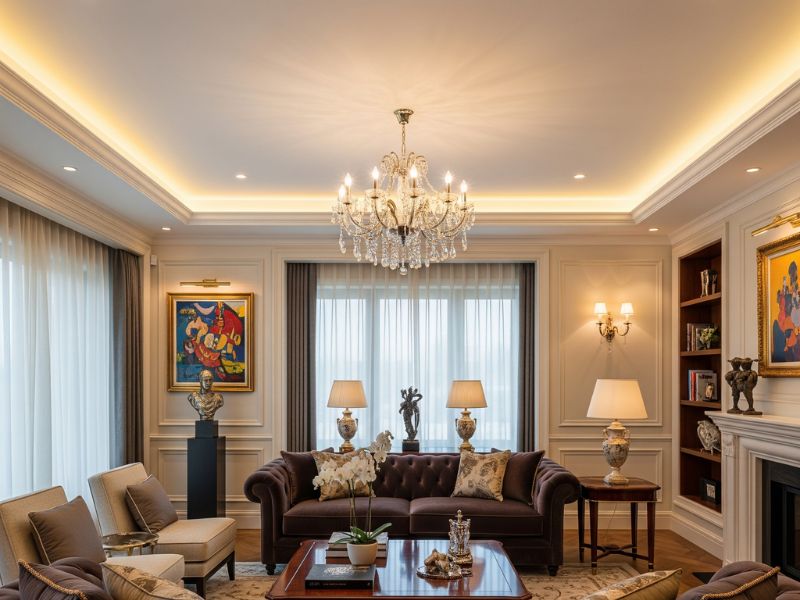Thiết kế phòng khách đẹp sang trọng