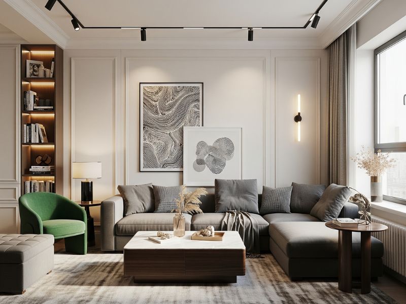 Thiết kế phòng khách đẹp sang trọng
