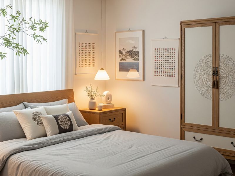 Trang trí phòng ngủ kiểu Hàn Quốc đơn giản