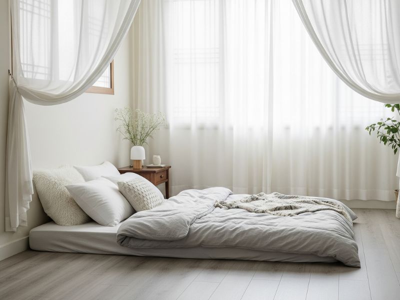 Trang trí phòng ngủ kiểu Hàn Quốc đơn giản