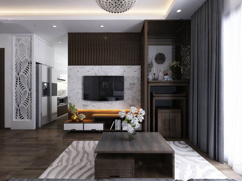mẫu thiết kế phòng thờ đẹp hiện đại