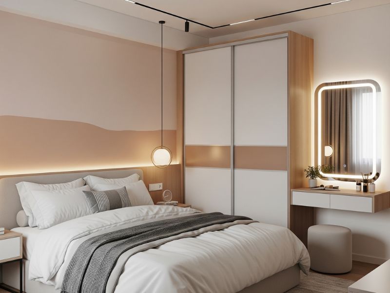 thiết kế phòng ngủ 9m2 cho vợ chồng 