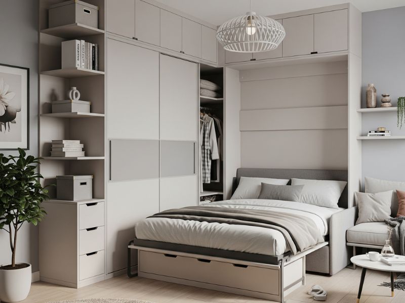 thiết kế phòng ngủ 9m2 cho vợ chồng 