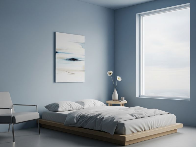 trang trí phòng ngủ màu xanh nước biển