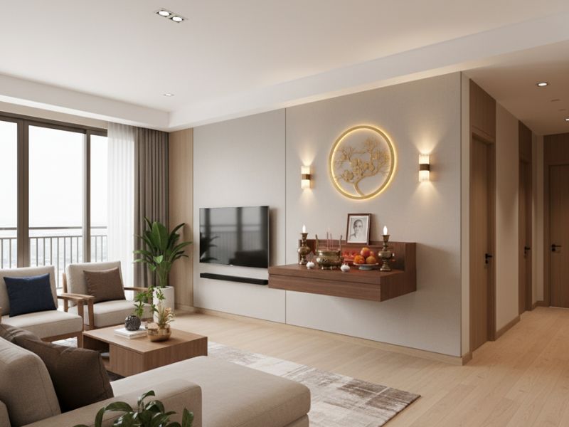 Cách bố trí phòng thờ trong phòng khách