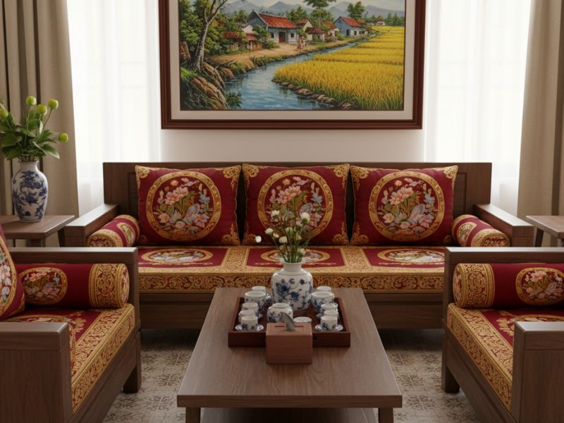 Phòng khách truyền thống Việt Nam