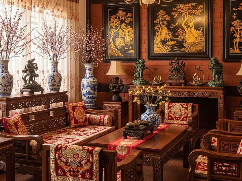 Phòng khách truyền thống Việt Nam
