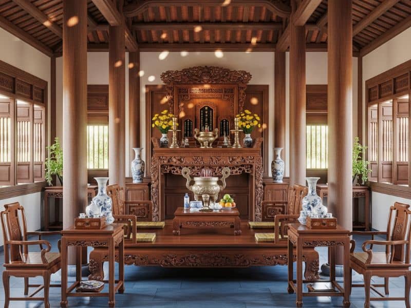 Phòng khách truyền thống Việt Nam