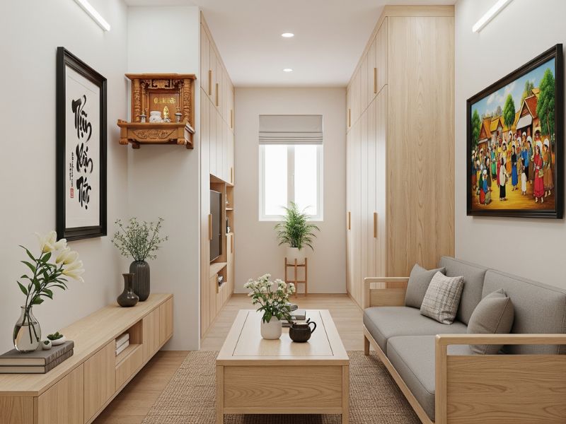 Phòng khách truyền thống Việt Nam