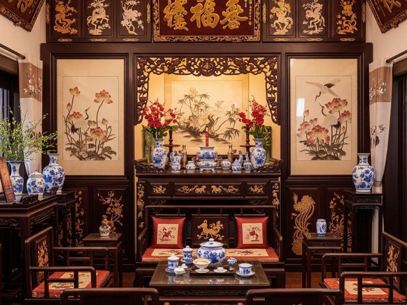 Phòng khách truyền thống Việt Nam