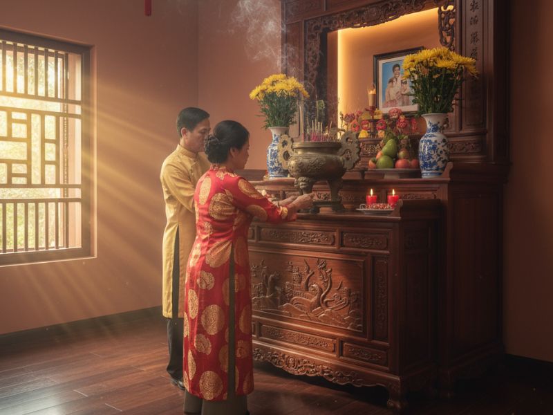 kiêng kỵ khi đặt bàn thờ