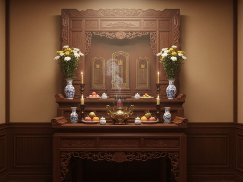 kiêng kỵ khi đặt bàn thờ