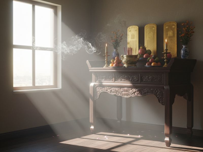 kiêng kỵ khi đặt bàn thờ