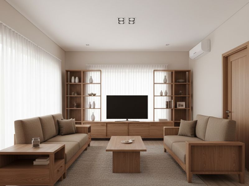 trang trí nội thất phòng khách nhà cấp 4