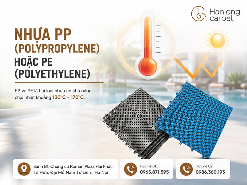 Nhựa PP (Polypropylene) hoặc PE (Polyethylene)