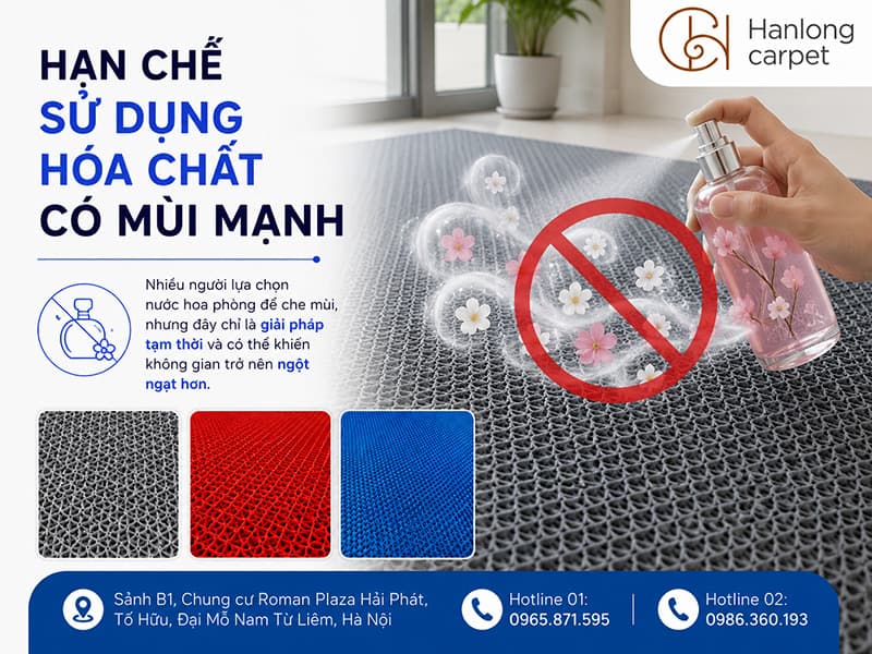 Hạn chế sử dụng hóa chất có mùi mạnh