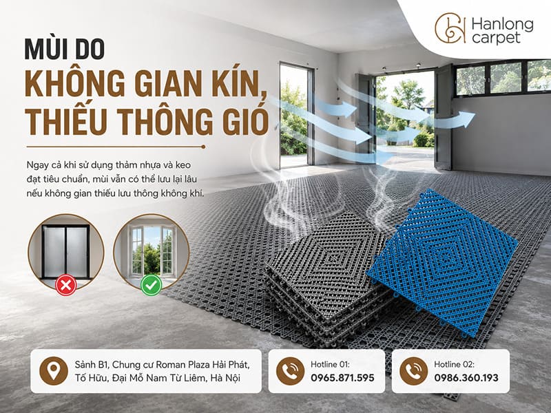 Mùi do không gian kín, thiếu thông gió