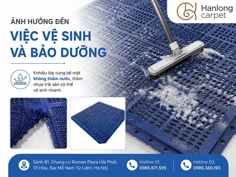 Ảnh hưởng đến việc vệ sinh và bảo dưỡng