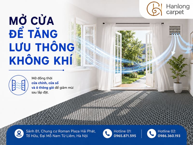 Mở cửa để tăng lưu thông không khí