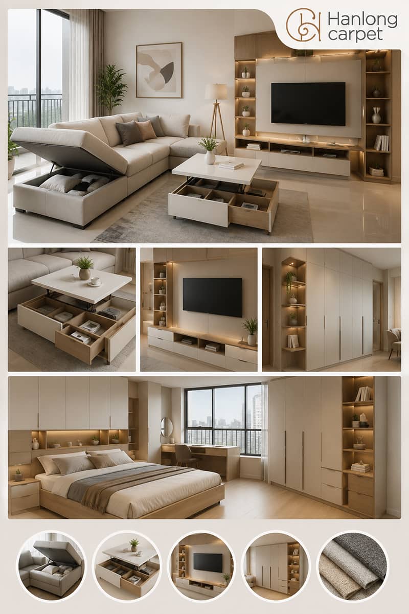 thiết kế phòng khách chung cư 70m2