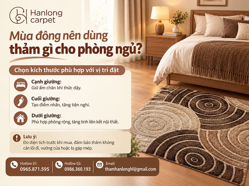 Chọn kích thước phù hợp với vị trí đặt