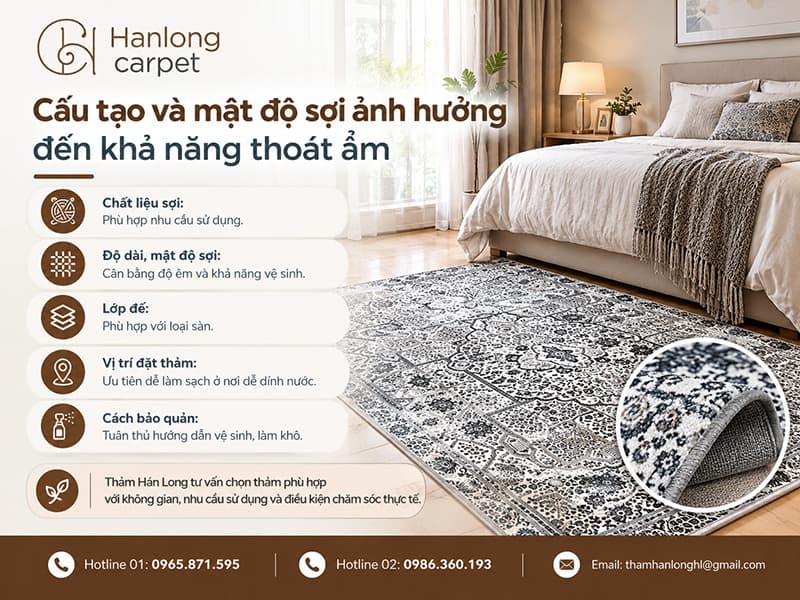 Cấu tạo và mật độ sợi ảnh hưởng đến khả năng thoát ẩm