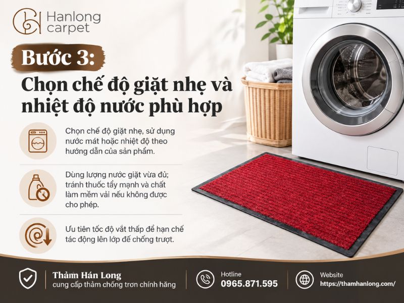 Thảm chống trơn có giặt máy được không